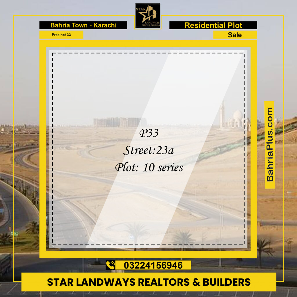 Residential Plot for Sale in Precinct 33 -  Bahria Town, Karachi - (BP-174453)