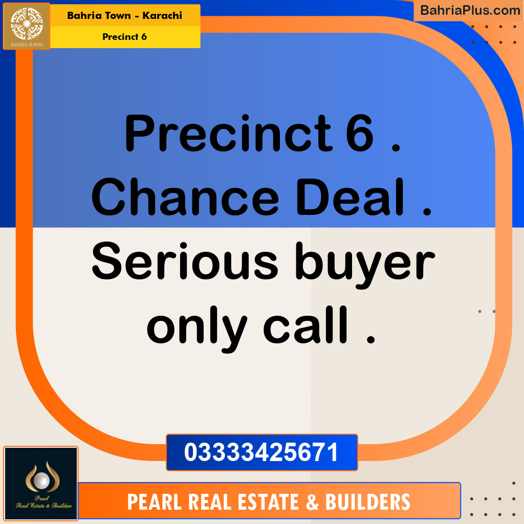 250 Sq. Yards Residential Plot for Sale in Precinct 6 -  Bahria Town, Karachi - (BP-174618)