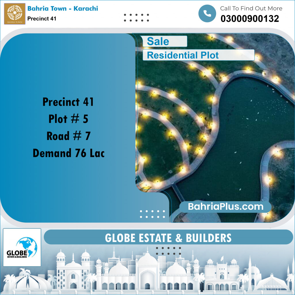 500 Sq. Yards Residential Plot for Sale in Precinct 41 -  Bahria Town, Karachi - (BP-174709)