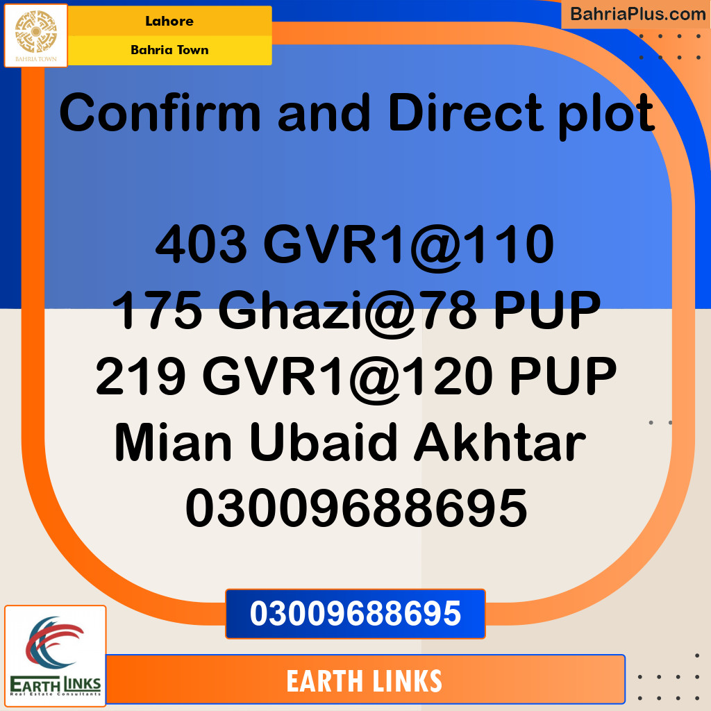 Residential Plot for Sale in Golf Phase 1 -  Bahria Town, Lahore - (BP-174748)