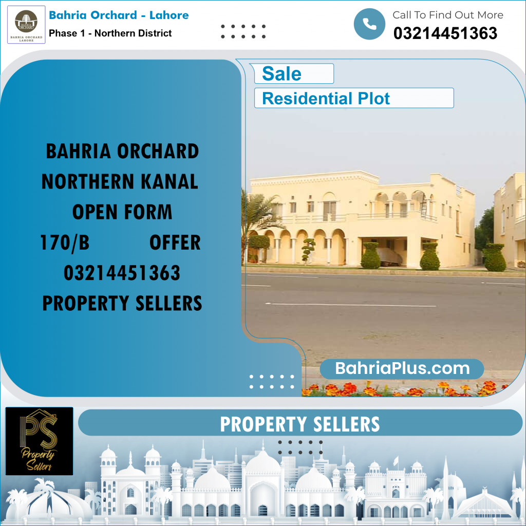 Residential Plot for Sale in Phase 1 - Northern District -  Bahria Orchard, Lahore - (BP-174754)