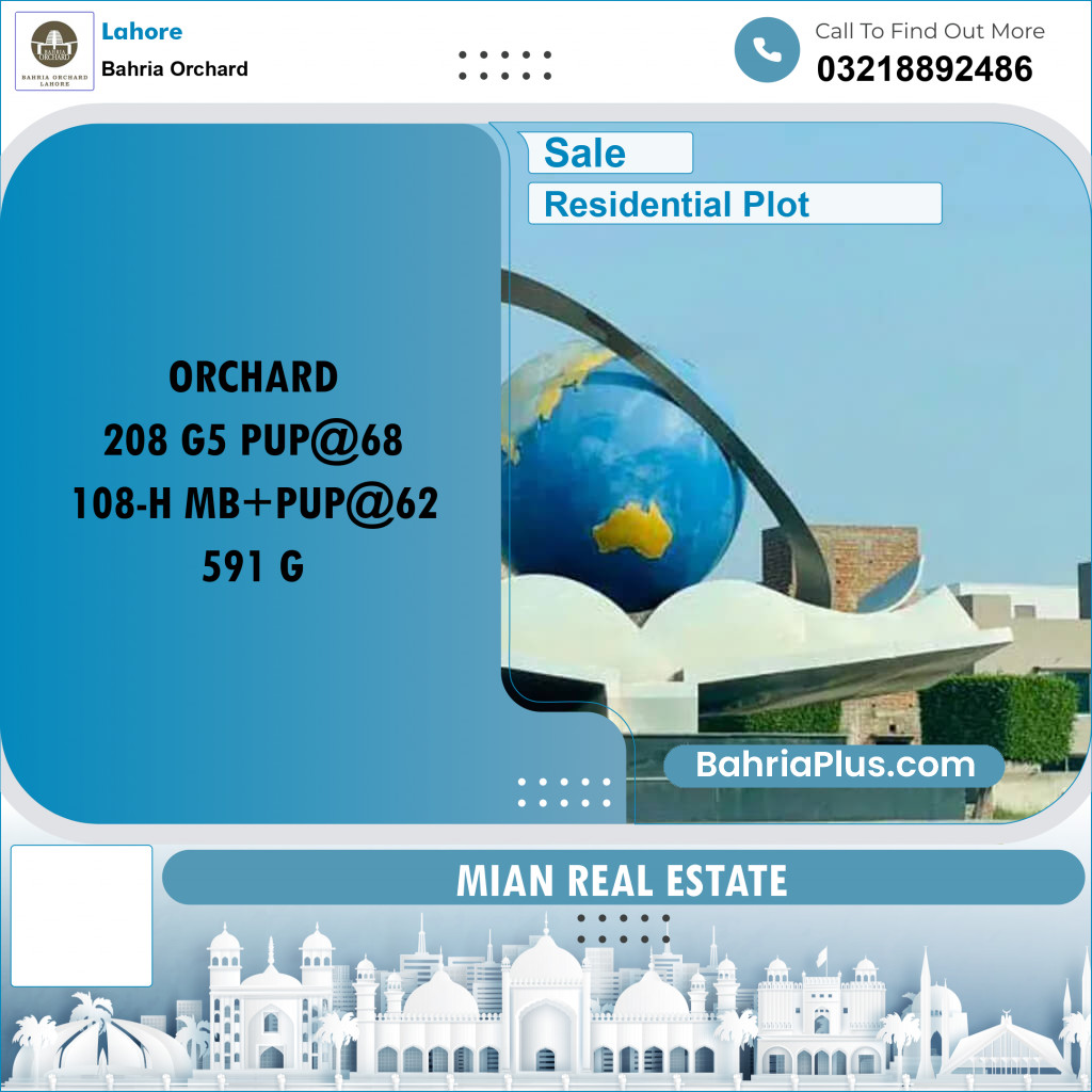 Residential Plot for Sale in Phase 4 - G5 Block -  Bahria Orchard, Lahore - (BP-174797)