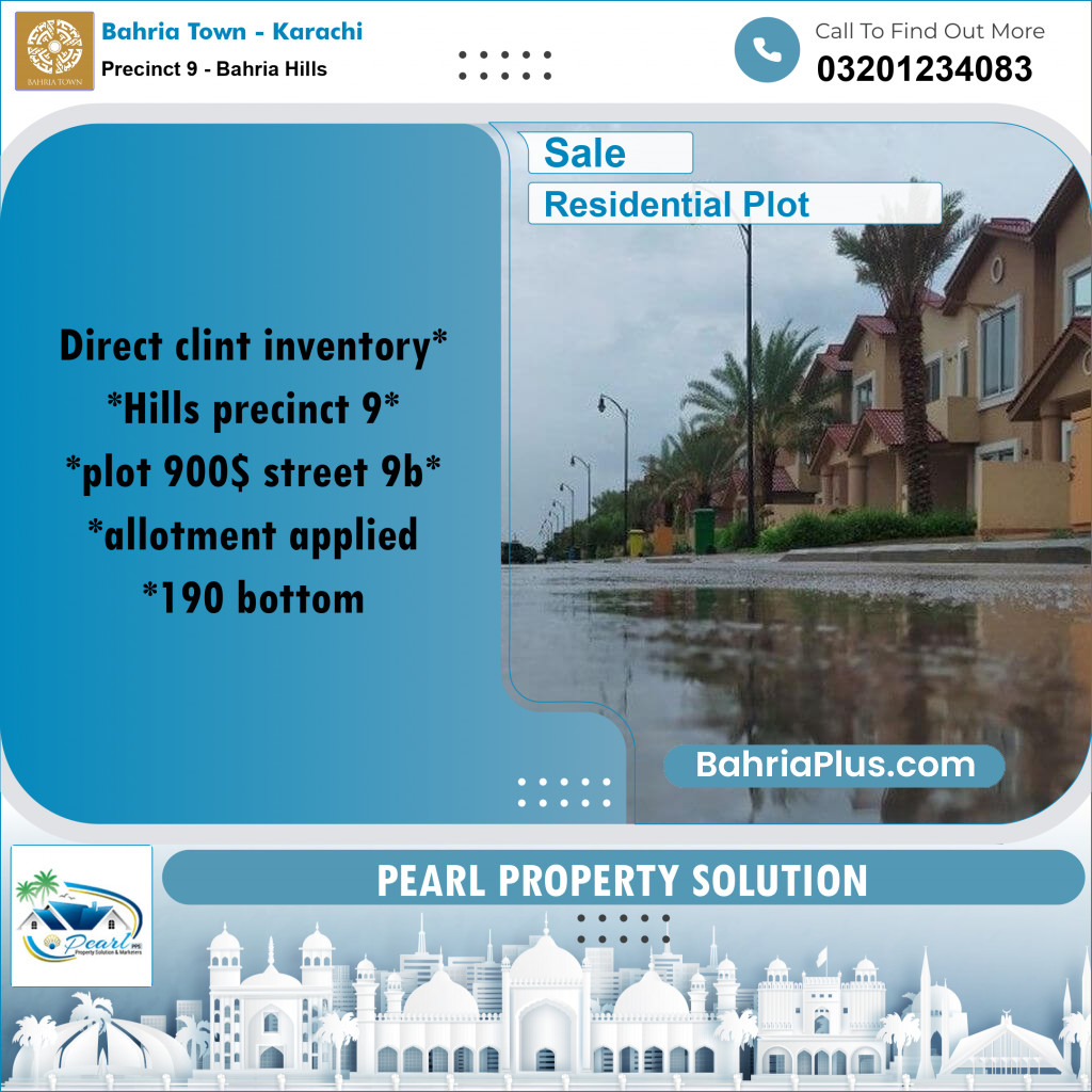 Residential Plot for Sale in Precinct 9 - Bahria Hills -  Bahria Town, Karachi - (BP-174927)