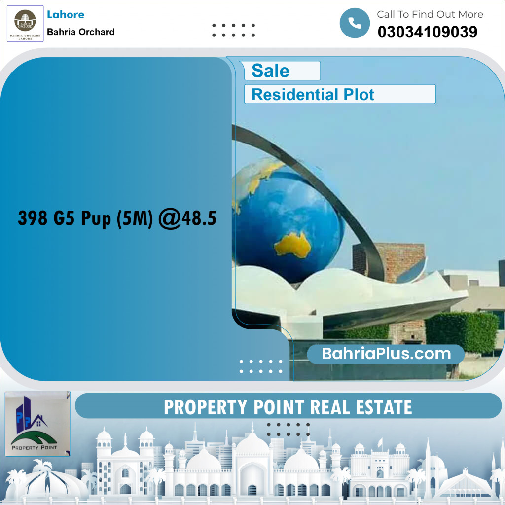 Residential Plot for Sale in Phase 4 - G5 Block -  Bahria Orchard, Lahore - (BP-174984)