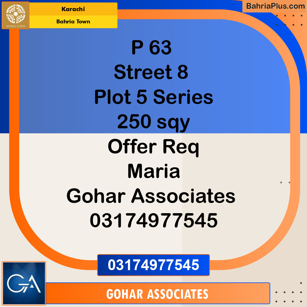 Residential Plot for Sale in Precinct 63 -  Bahria Town, Karachi - (BP-174999)