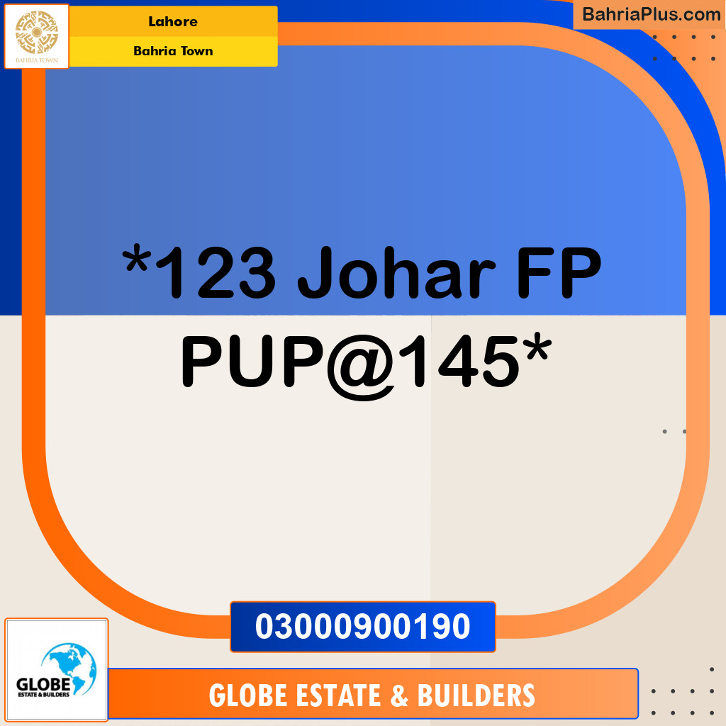 Residential Plot for Sale in Sector E - Johar Block -  Bahria Town, Lahore - (BP-175023)