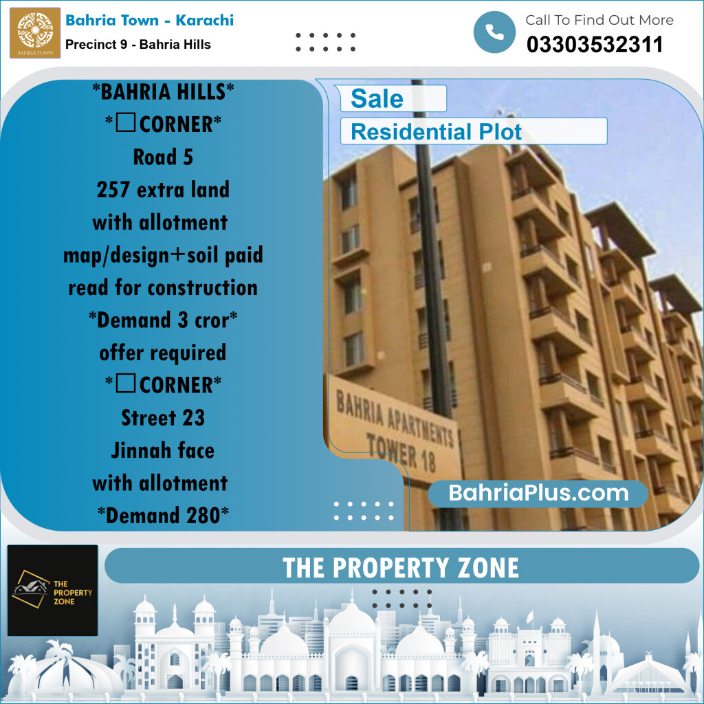 Residential Plot for Sale in Precinct 9 - Bahria Hills - Bahria Town, Karachi - (BP-175088)
