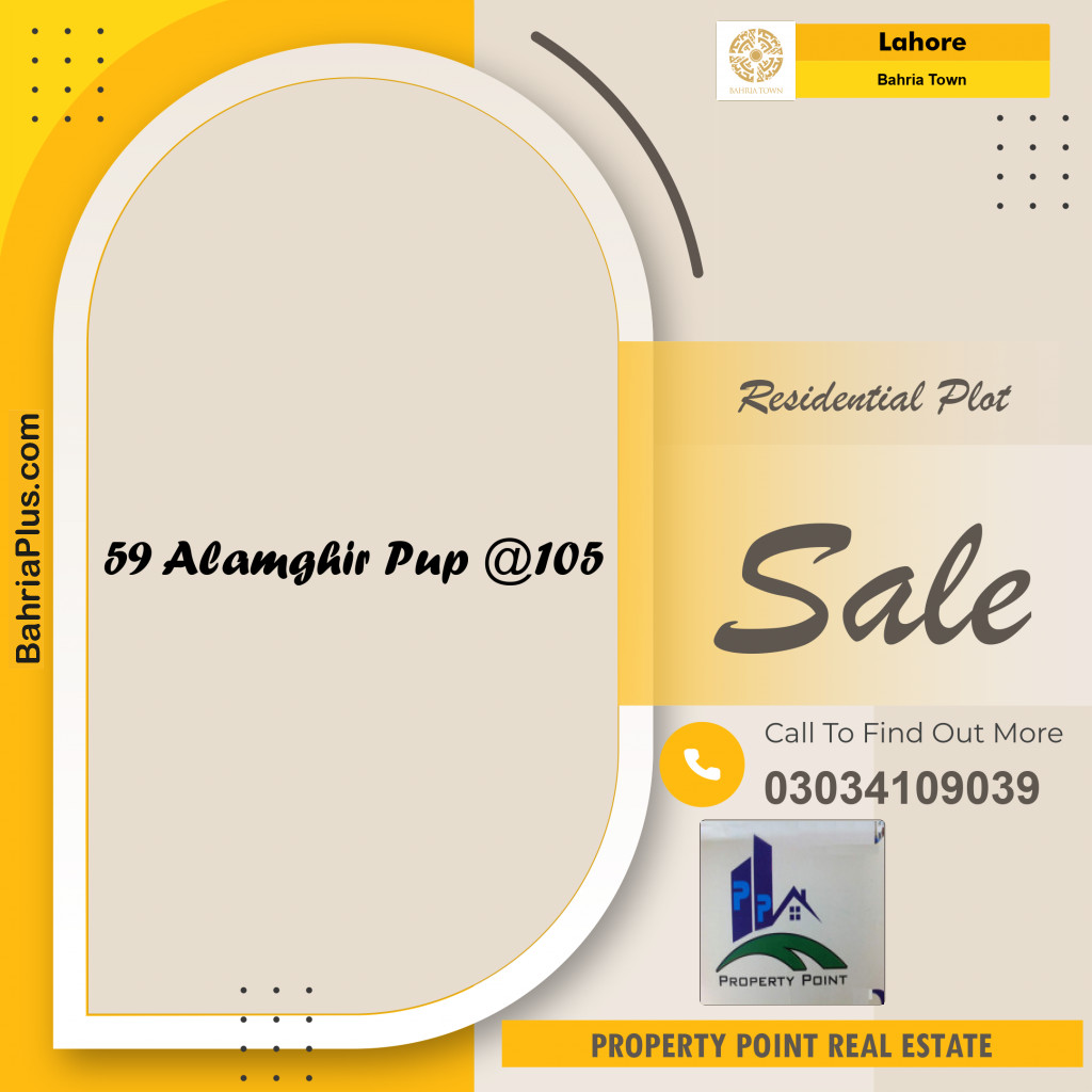 Residential Plot for Sale in Sector F - Alamgir Block -  Bahria Town, Lahore - (BP-175169)