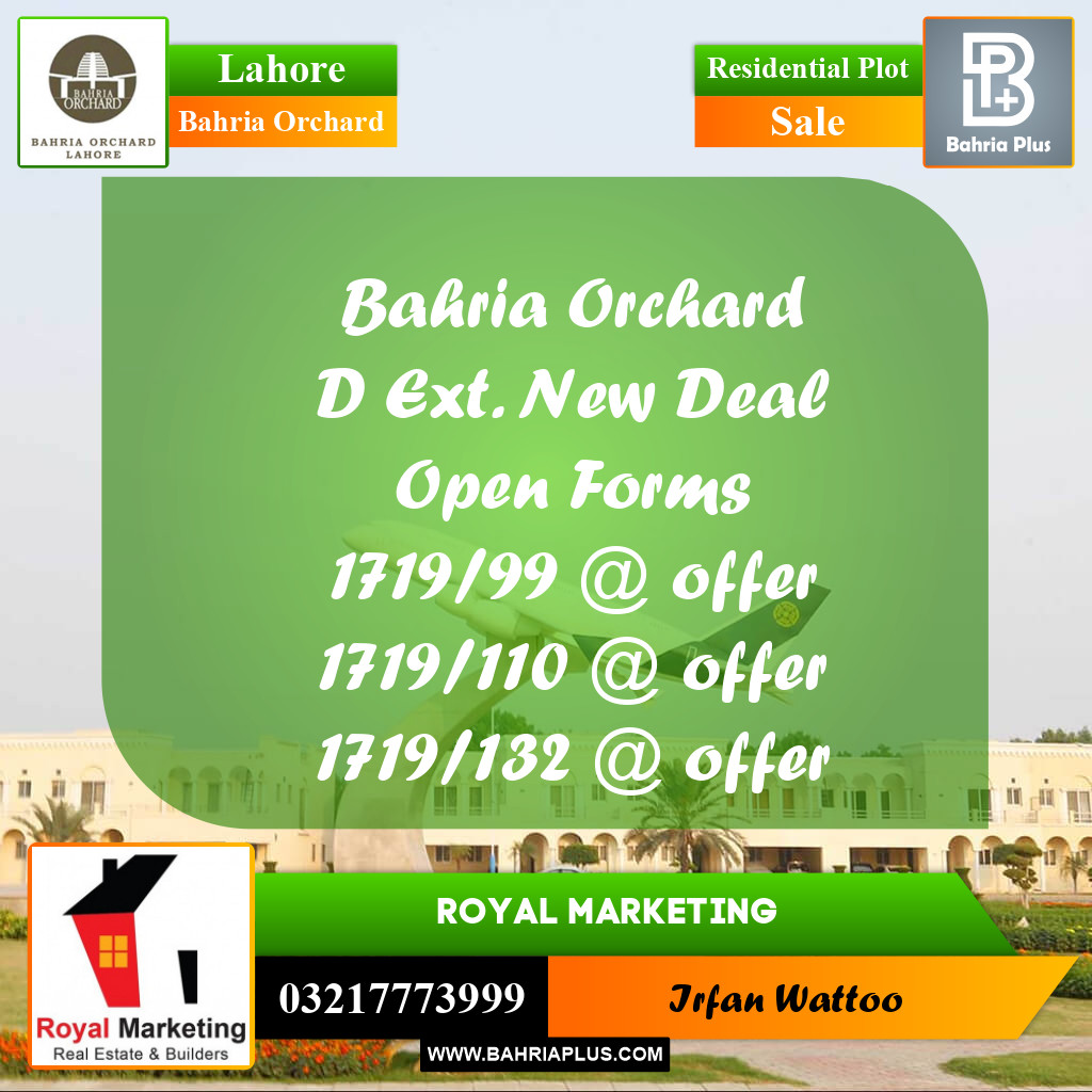 Residential Plot for Sale in Bahria Orchard, Lahore - (BP-175176)