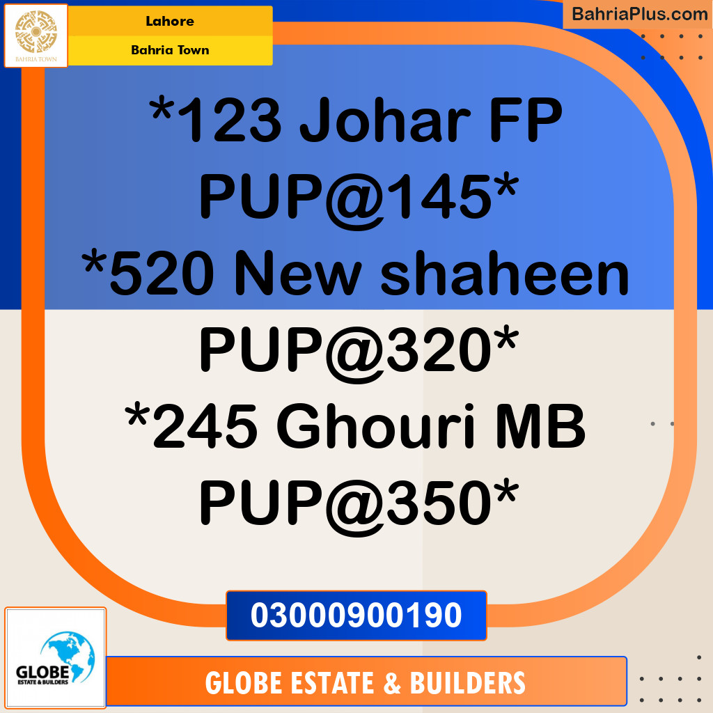 Residential Plot for Sale in Sector E - Johar Block -  Bahria Town, Lahore - (BP-175188)