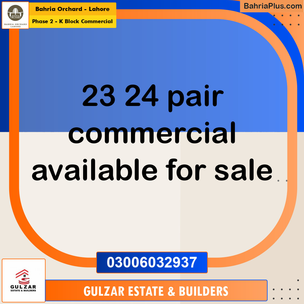 Commercial Plot for Sale in Phase 2 - K Block Commercial -  Bahria Orchard, Lahore - (BP-175206)