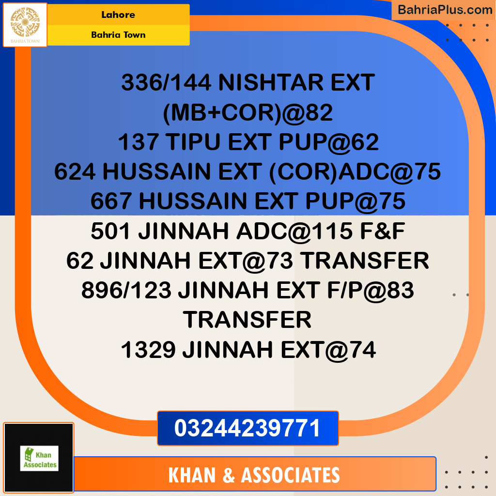 Residential Plot for Sale in Sector E - Nishtar Block - Bahria Town, Lahore - (BP-175233)