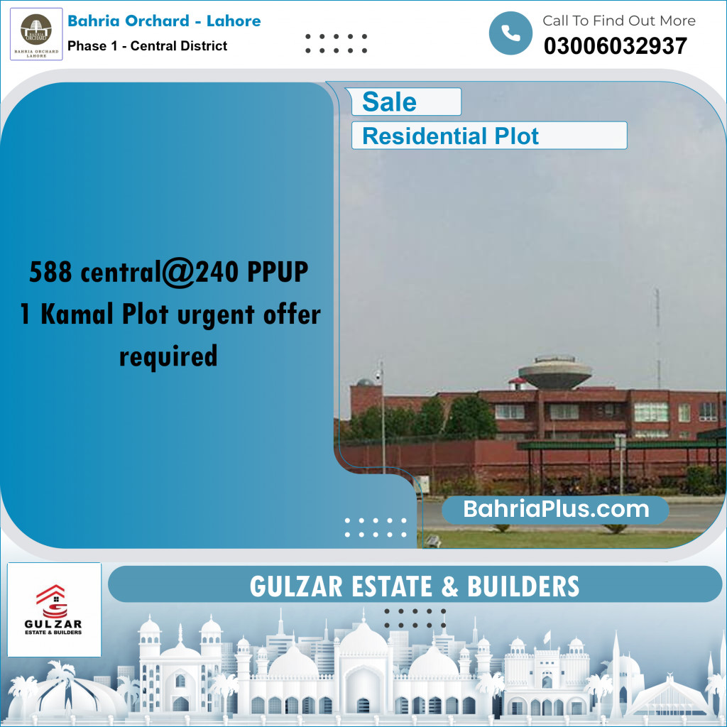 Residential Plot for Sale in Phase 1 - Central District - Bahria Orchard, Lahore - (BP-175279)