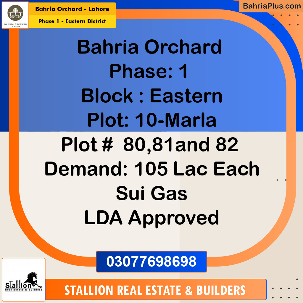 Residential Plot for Sale in Phase 1 - Eastern District -  Bahria Orchard, Lahore - (BP-175320)