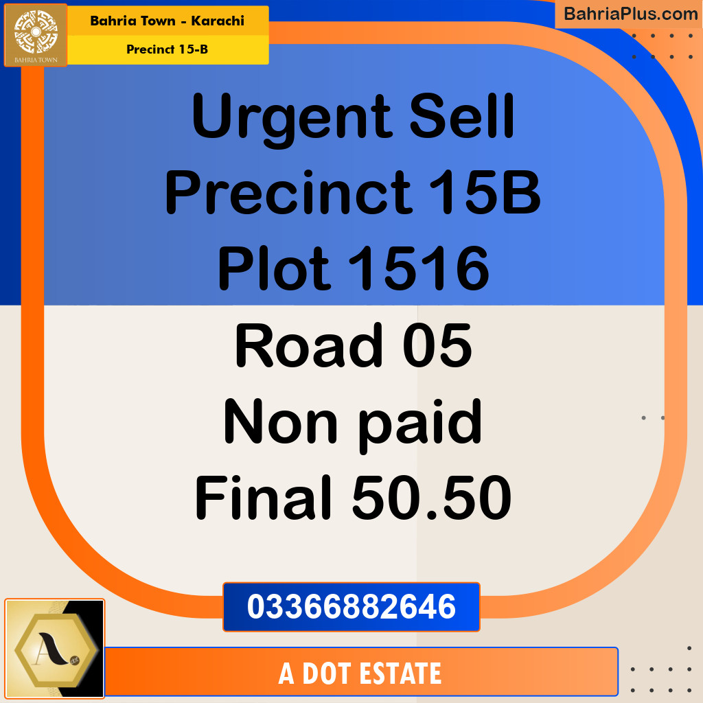 Residential Plot for Sale in Precinct 15-B - Bahria Town, Karachi - (BP-175327)