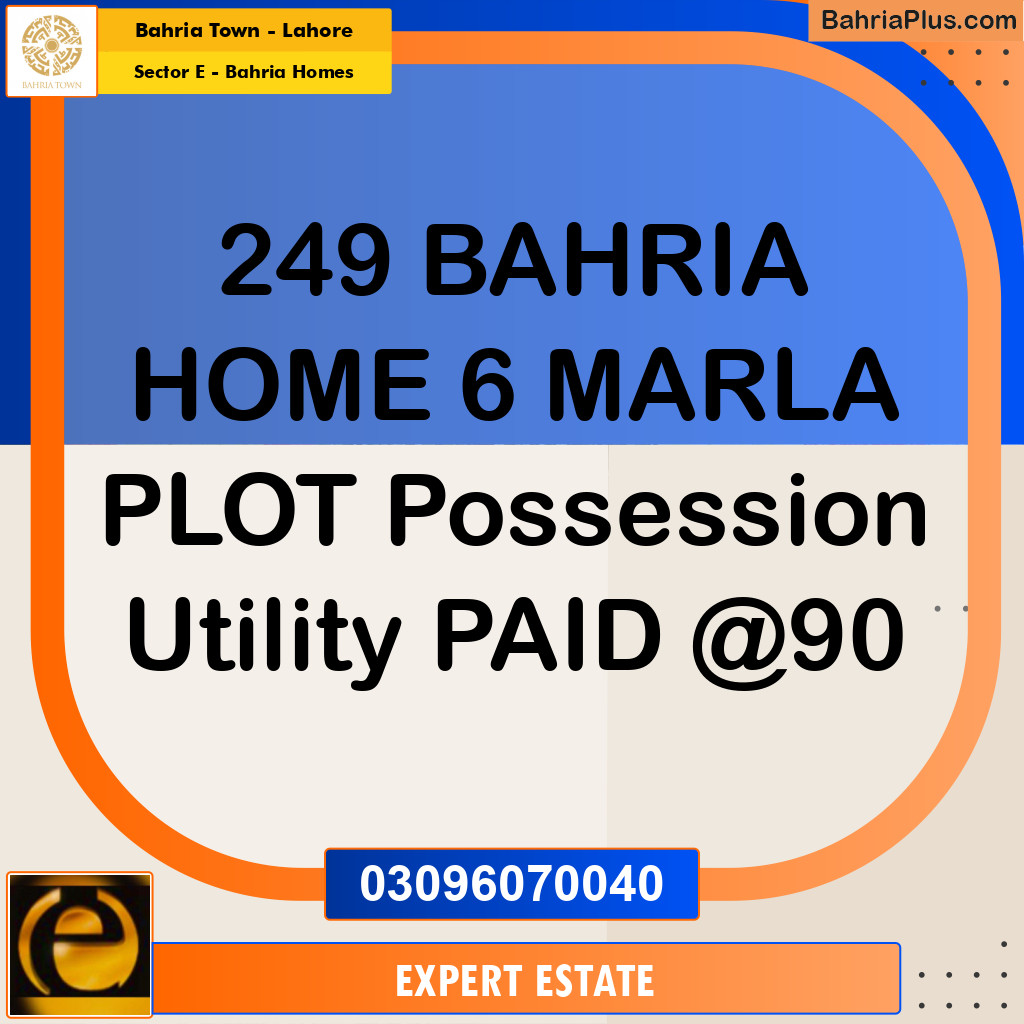 Residential Plot for Sale in Sector E - Bahria Homes - Bahria Town, Lahore - (BP-175358)