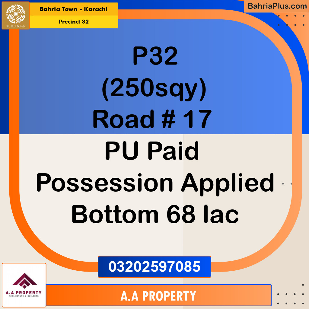 Residential Plot for Sale in Precinct 32 - Bahria Town, Karachi - (BP-175646)