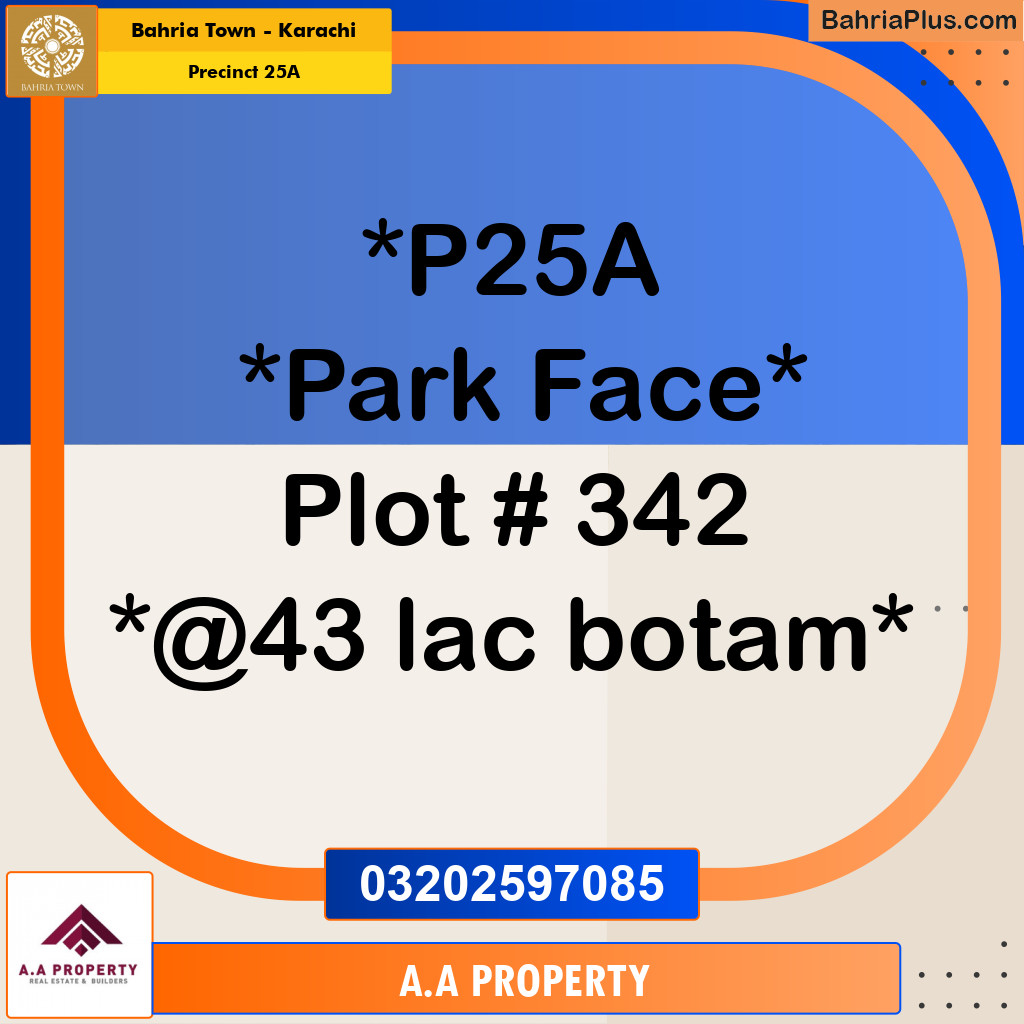 125 Sq. Yards Residential Plot for Sale in Precinct 25A -  Bahria Town, Karachi - (BP-175647)