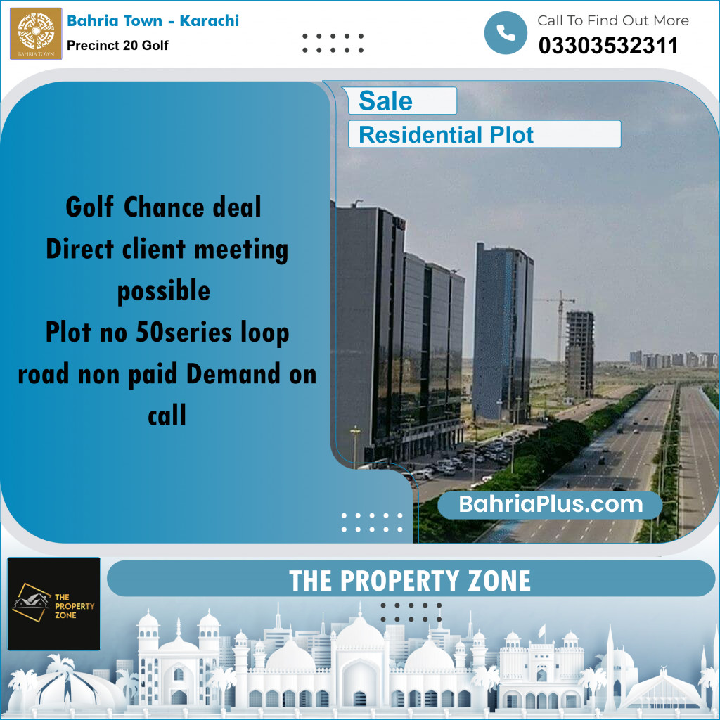 Residential Plot for Sale in Precinct 20 Golf -  Bahria Town, Karachi - (BP-175651)