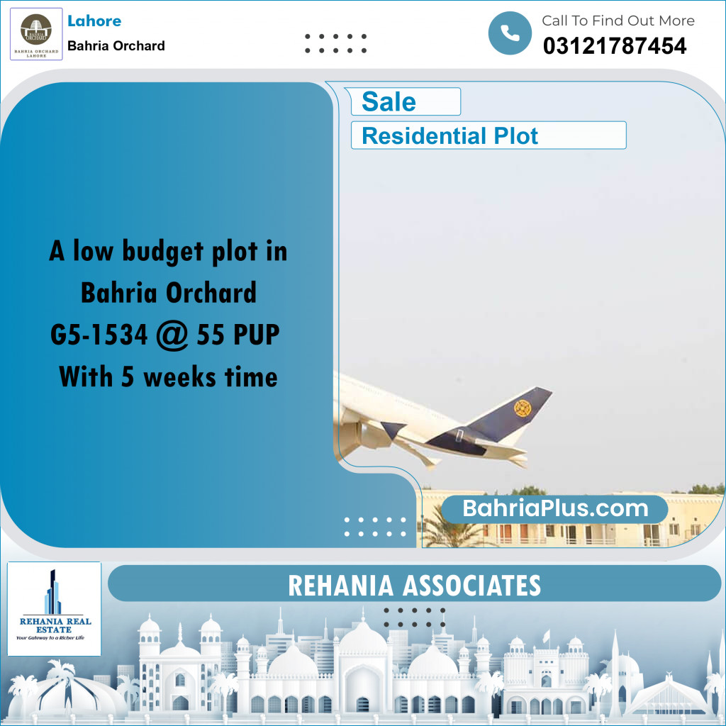 Residential Plot for Sale in Phase 4 - G5 Block -  Bahria Orchard, Lahore - (BP-175666)