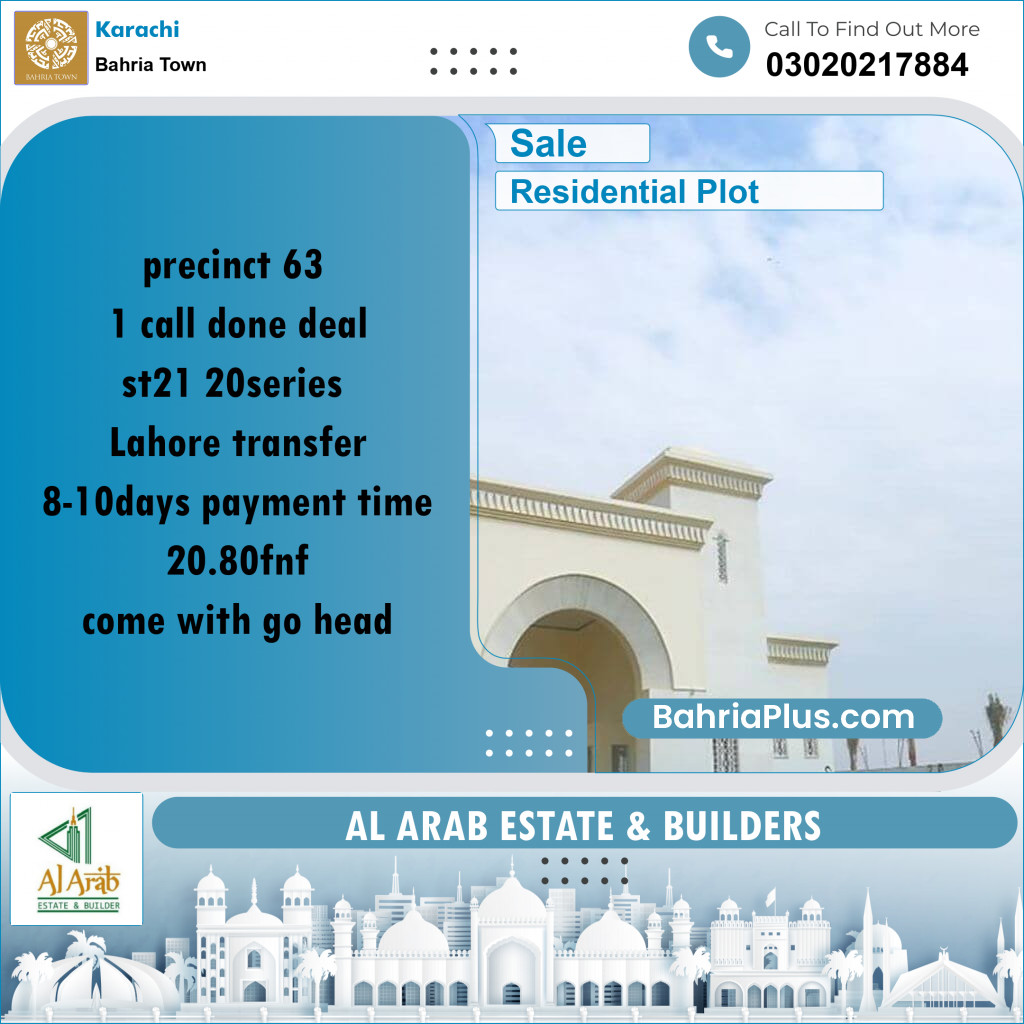 Residential Plot for Sale in Precinct 63 - Bahria Town, Karachi - (BP-175691)