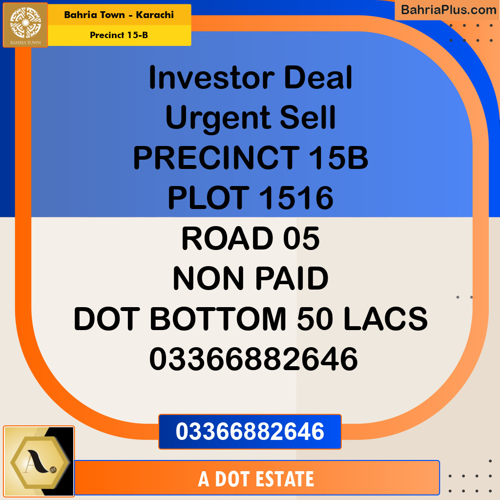 125 Sq. Yards Residential Plot for Sale in Precinct 15-B -  Bahria Town, Karachi - (BP-175698)