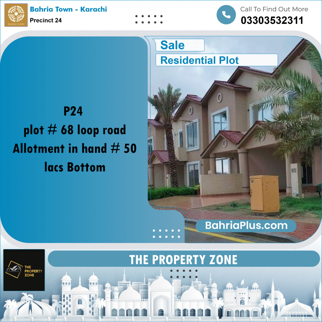 Residential Plot for Sale in Precinct 24 - Bahria Town, Karachi - (BP-175703)