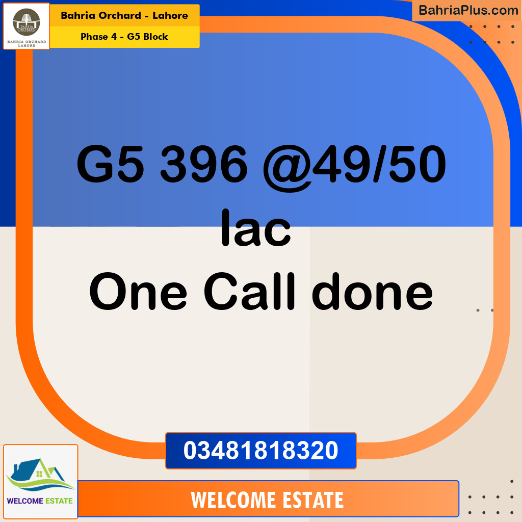 Residential Plot for Sale in Phase 4 - G5 Block -  Bahria Orchard, Lahore - (BP-175765)