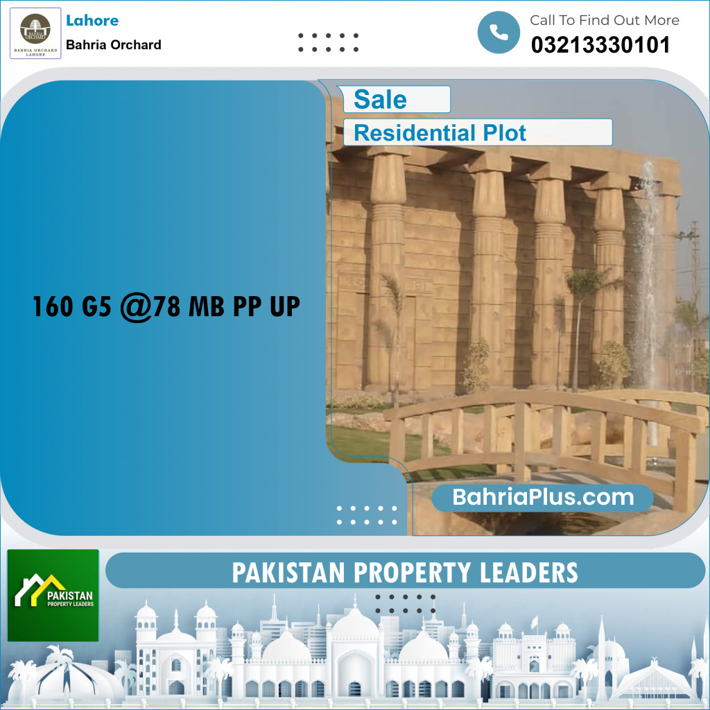 Residential Plot for Sale in Phase 4 - G5 Block -  Bahria Orchard, Lahore - (BP-175853)