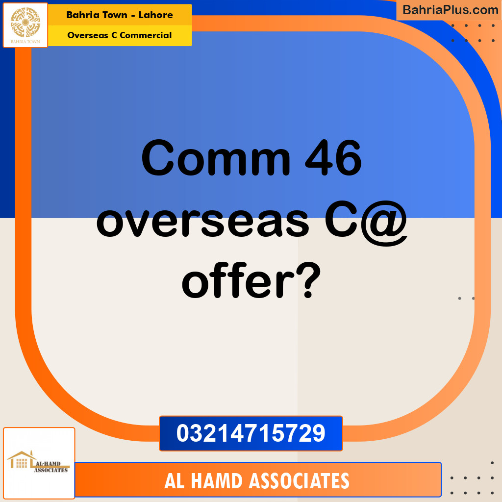 Commercial Plot for Sale in Overseas C Commercial - Bahria Town, Lahore - (BP-175964)