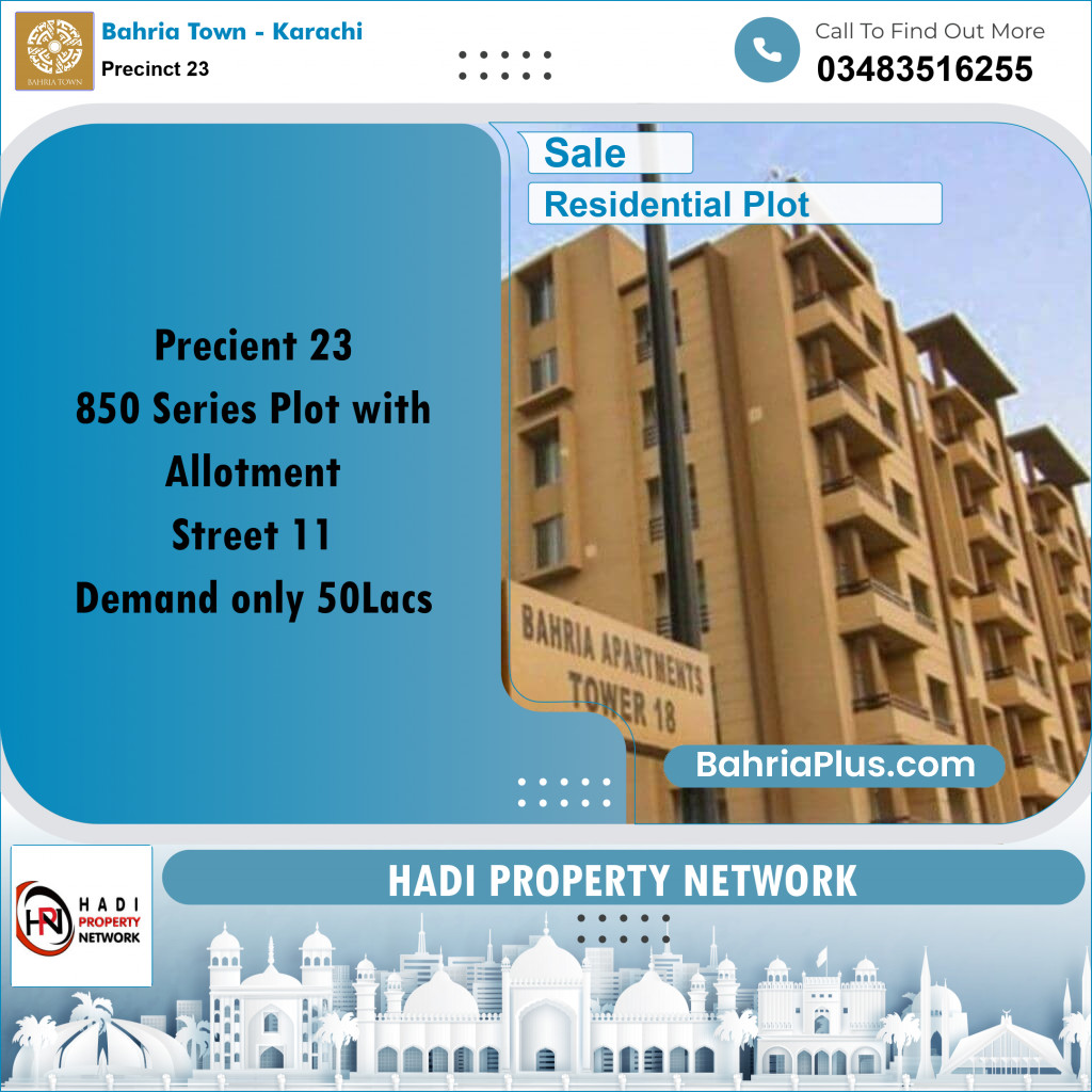 125 Sq. Yards Residential Plot for Sale in Precinct 23 -  Bahria Town, Karachi - (BP-175987)
