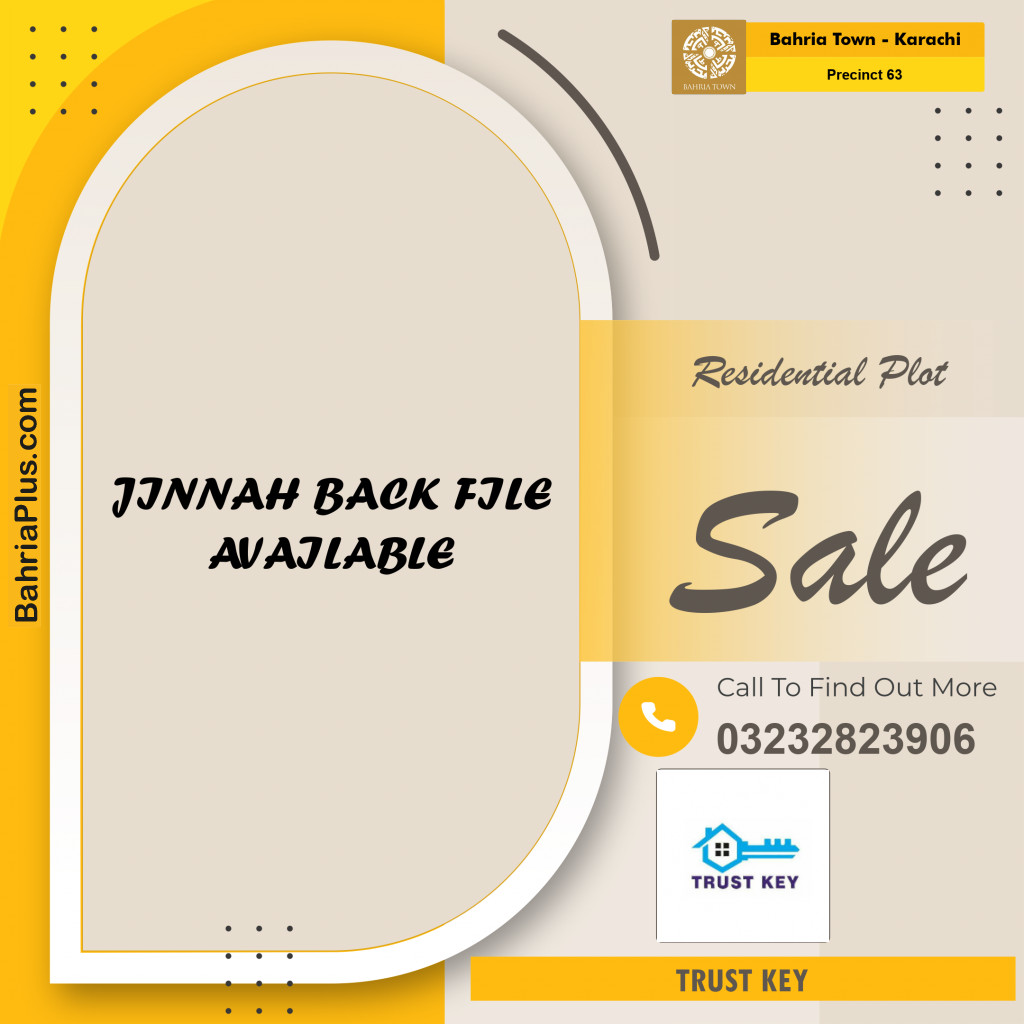 Residential Plot for Sale in Precinct 63 -  Bahria Town, Karachi - (BP-175990)