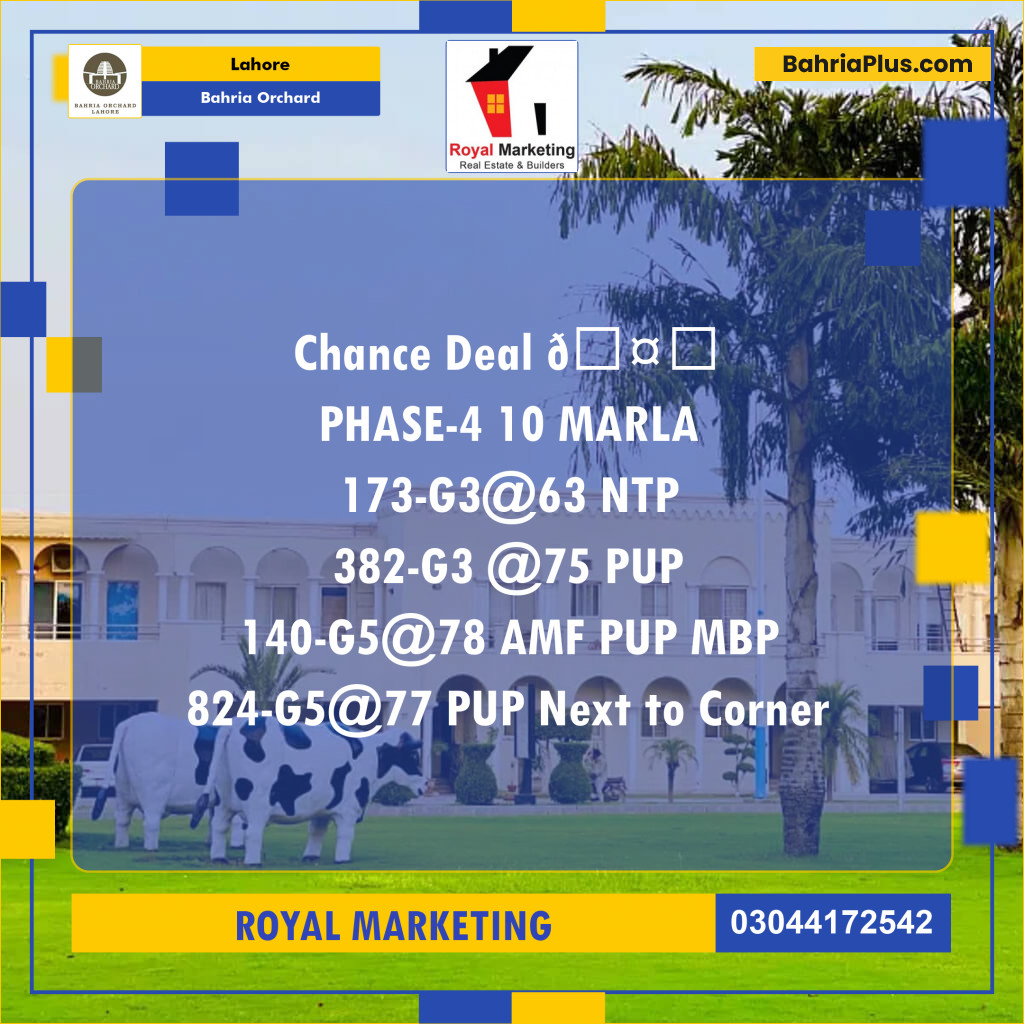 Residential Plot for Sale in Bahria Orchard, Lahore - (BP-176016)