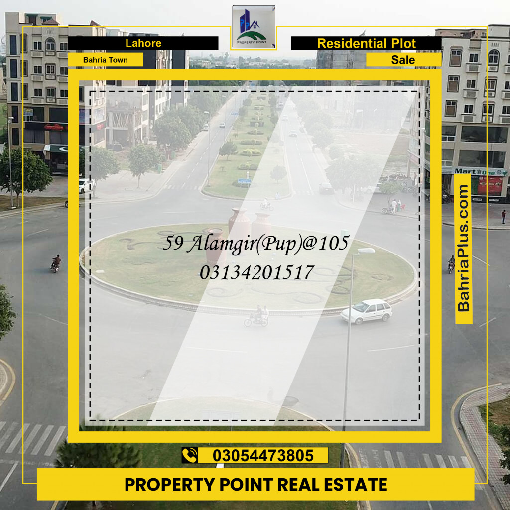 Residential Plot for Sale in Sector F - Alamgir Block -  Bahria Town, Lahore - (BP-176047)