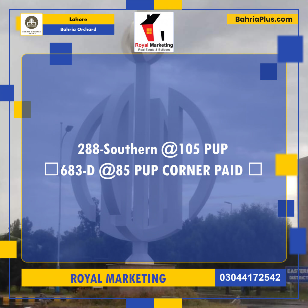 Residential Plot for Sale in Bahria Orchard, Lahore - (BP-176052)