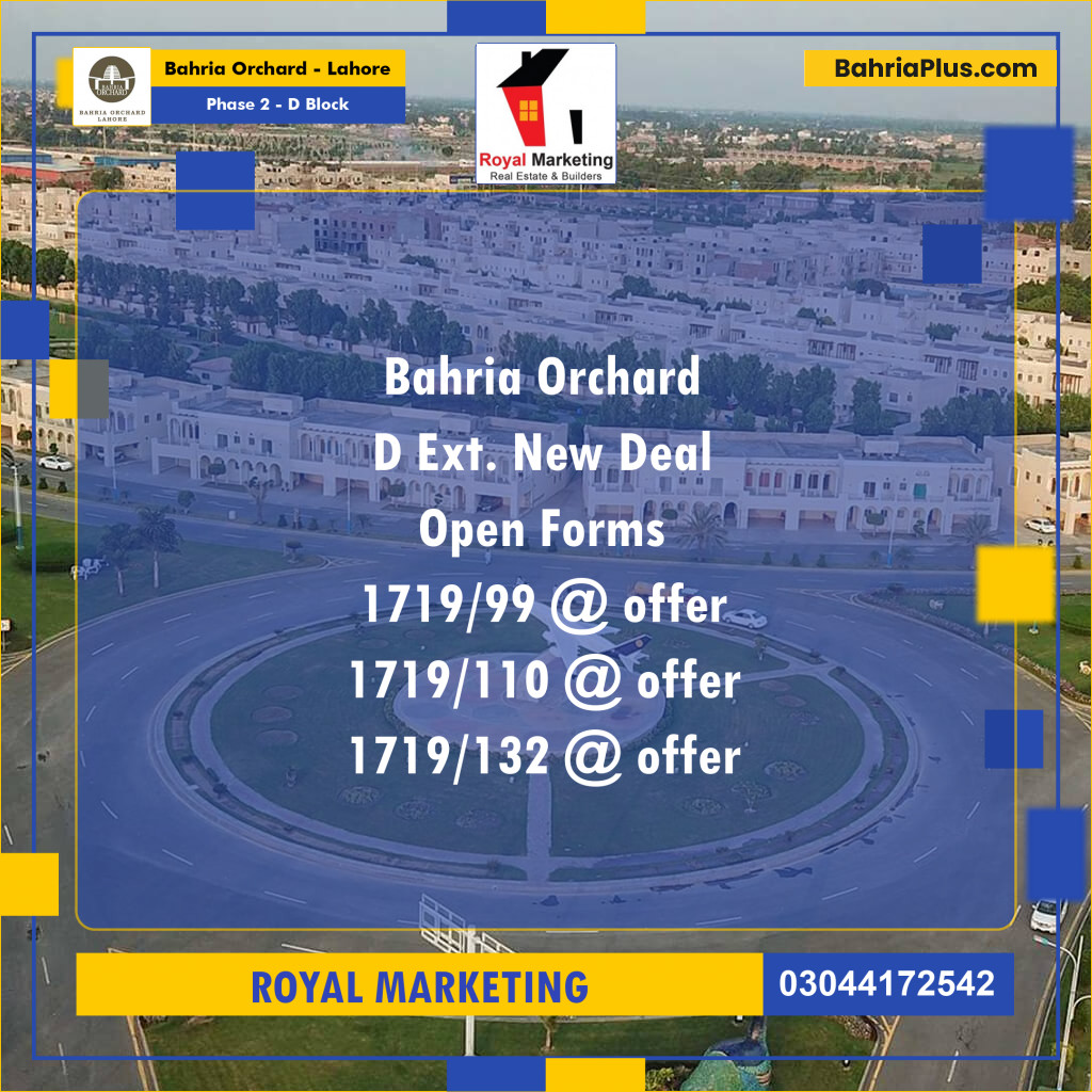 Residential Plot for Sale in Phase 2 - D Block -  Bahria Orchard, Lahore - (BP-176075)