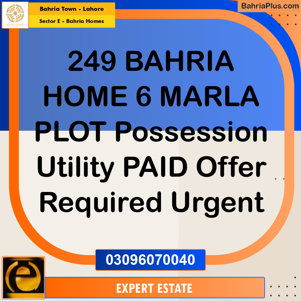 Residential Plot for Sale in Sector E - Bahria Homes -  Bahria Town, Lahore - (BP-176191)