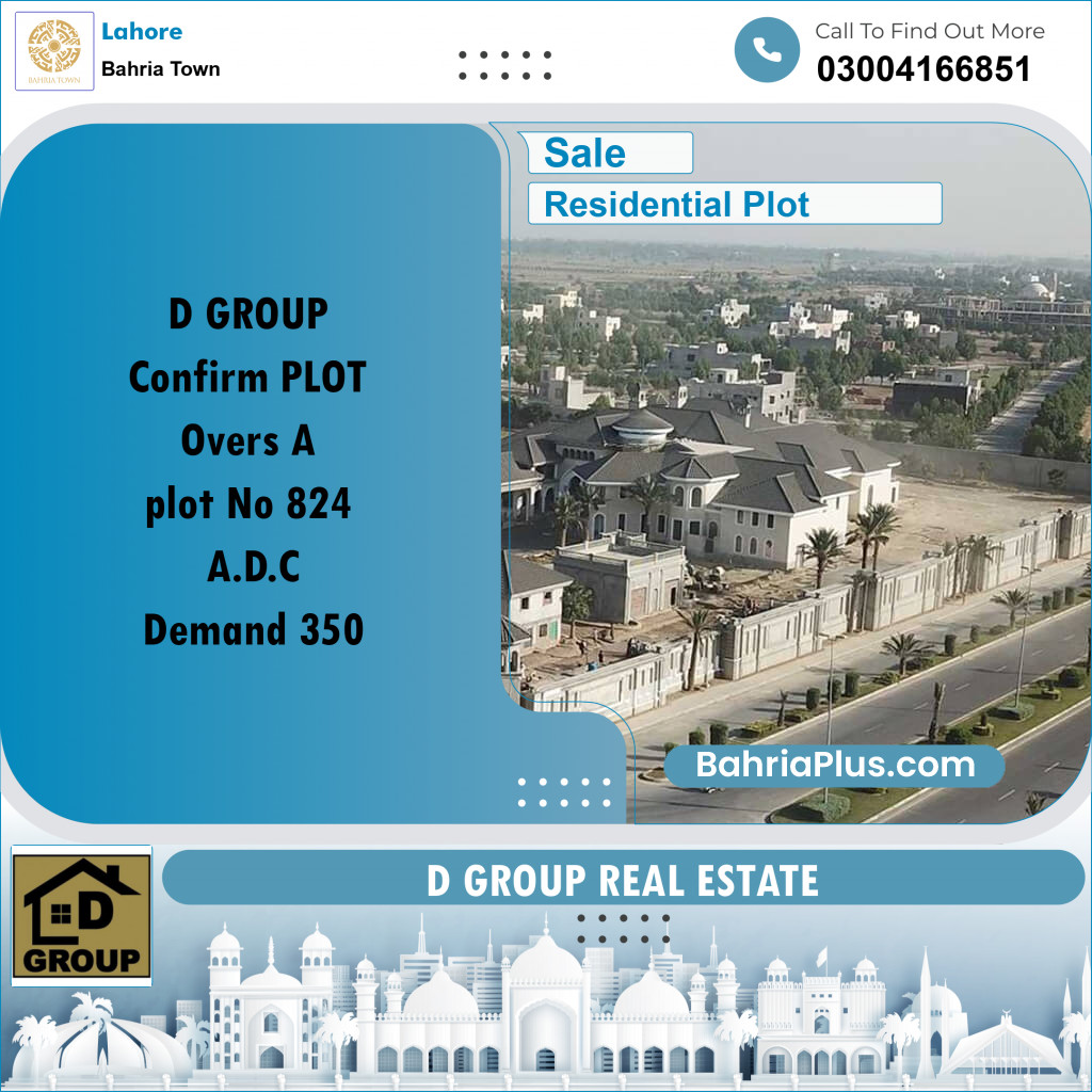 Residential Plot for Sale in Bahria Town, Lahore - (BP-176223)