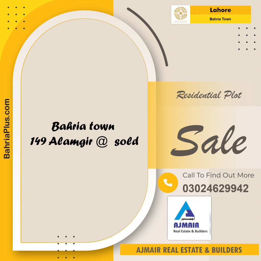 Residential Plot for Sale in Bahria Town, Lahore - (BP-176227)