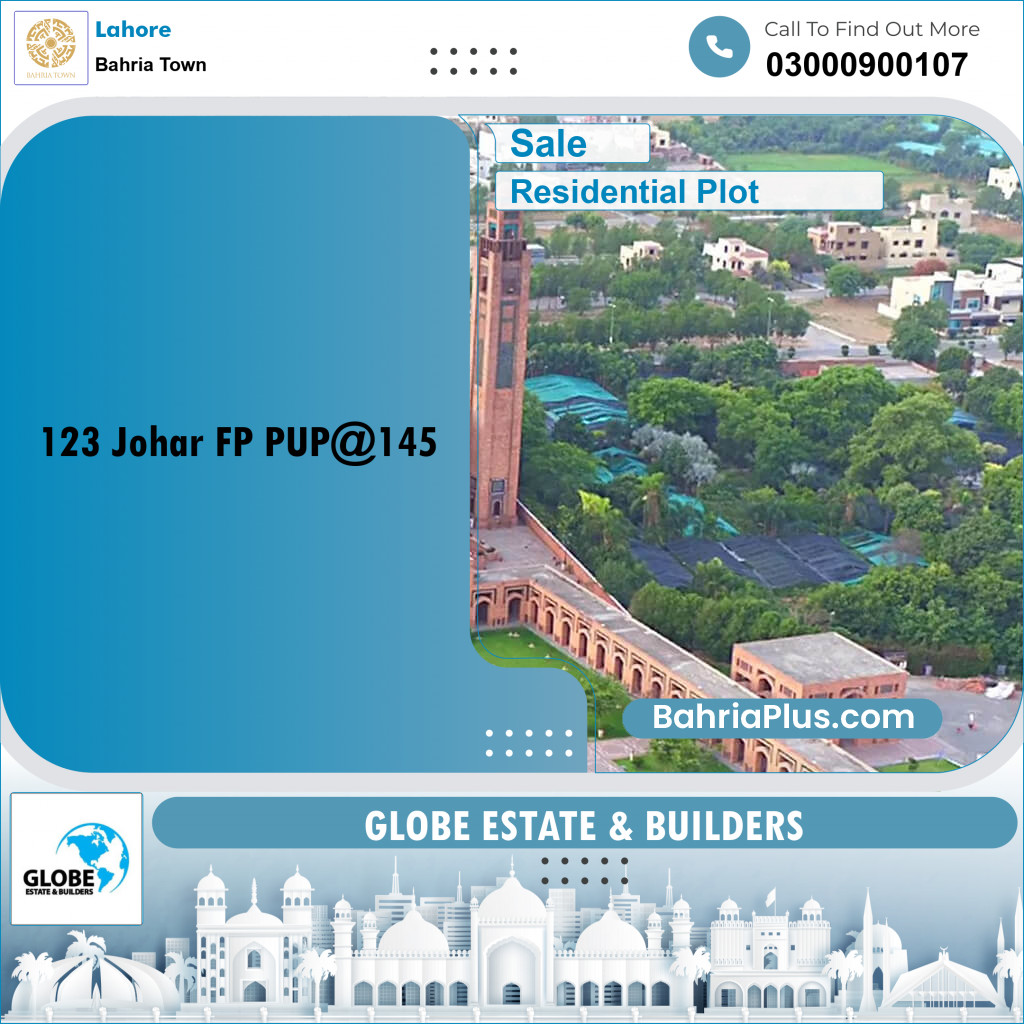 Residential Plot for Sale in Sector E - Johar Block -  Bahria Town, Lahore - (BP-176242)