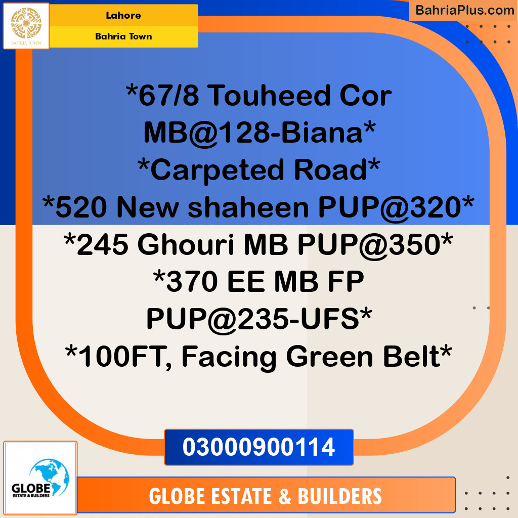 Residential Plot for Sale in Sector F - Tauheed Block -  Bahria Town, Lahore - (BP-176255)