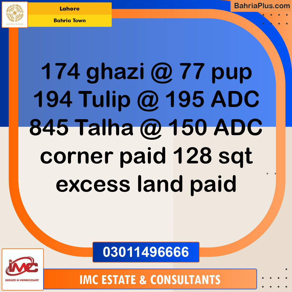 Residential Plot for Sale in Sector F - Ghazi Block -  Bahria Town, Lahore - (BP-176270)