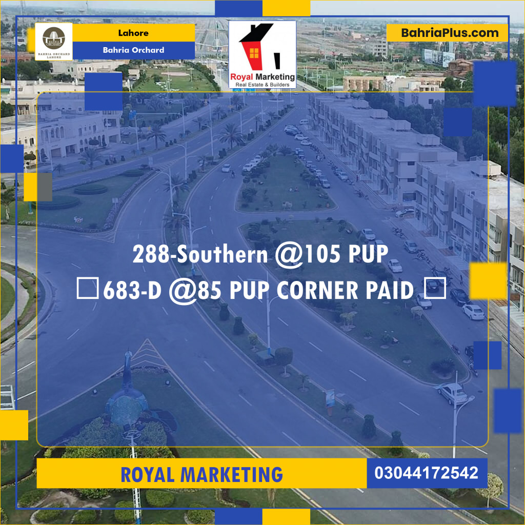 Residential Plot for Sale in Bahria Orchard, Lahore - (BP-176287)