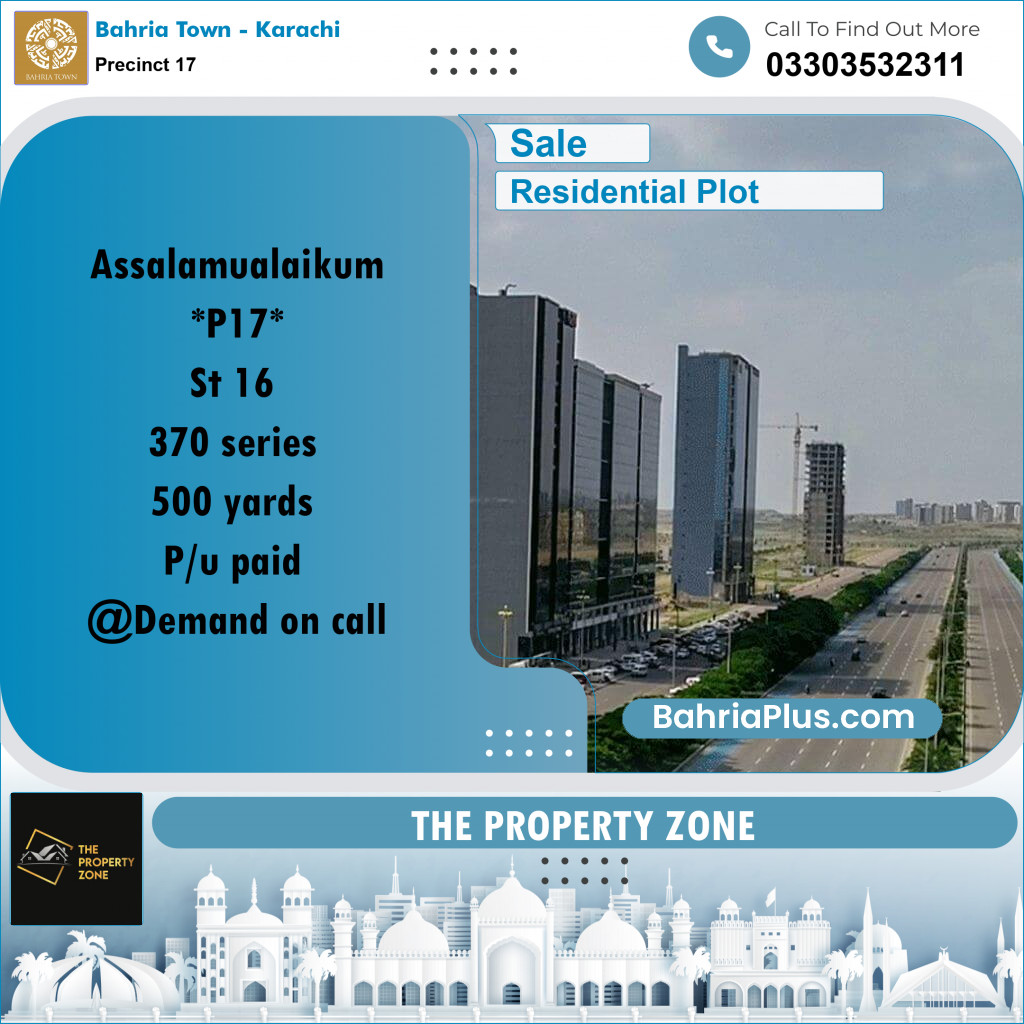 Residential Plot for Sale in Precinct 17 -  Bahria Town, Karachi - (BP-176288)