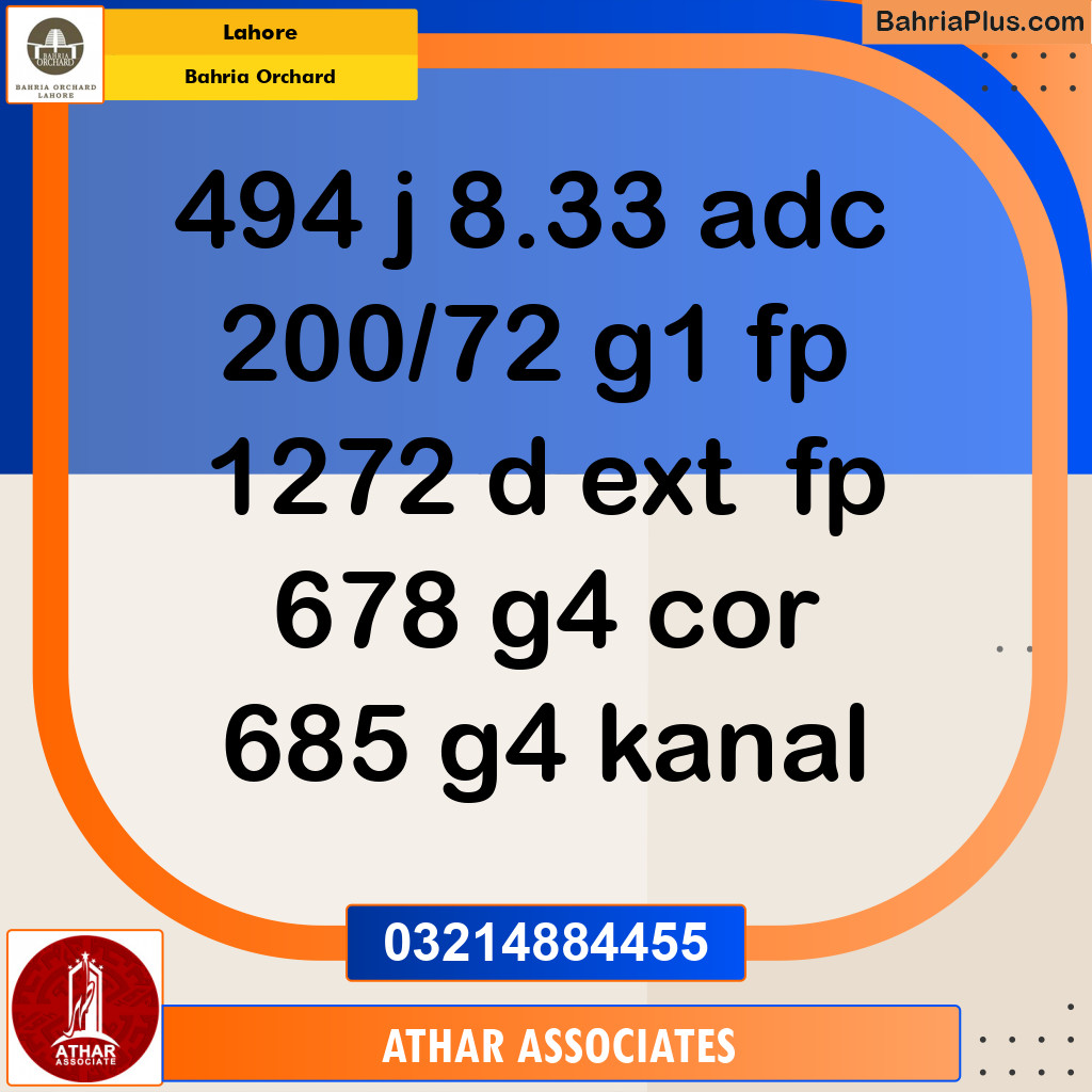 Residential Plot for Sale in Phase 2 - J Block -  Bahria Orchard, Lahore - (BP-176300)