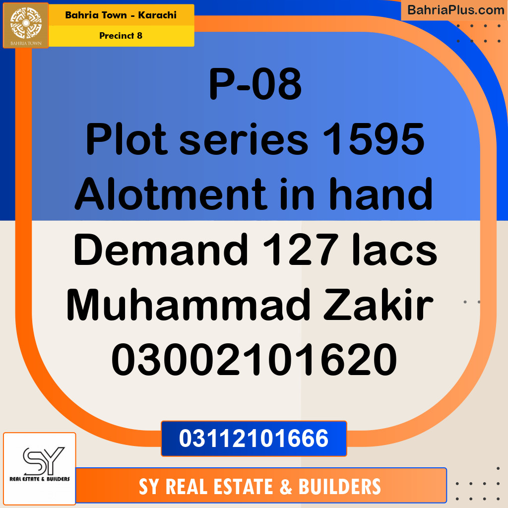 250 Sq. Yards Residential Plot for Sale in Precinct 8 -  Bahria Town, Karachi - (BP-176307)
