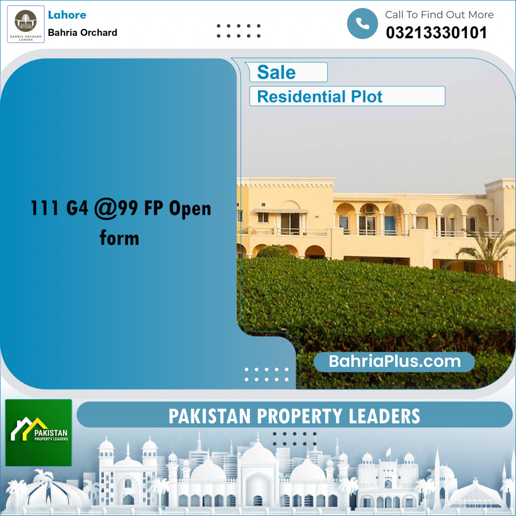 Residential Plot for Sale in Bahria Orchard, Lahore - (BP-176342)