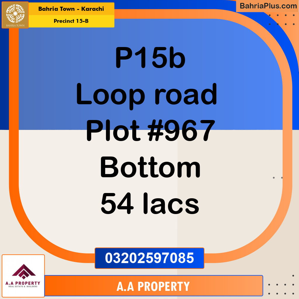 125 Sq. Yards Residential Plot for Sale in Precinct 15-B -  Bahria Town, Karachi - (BP-176368)