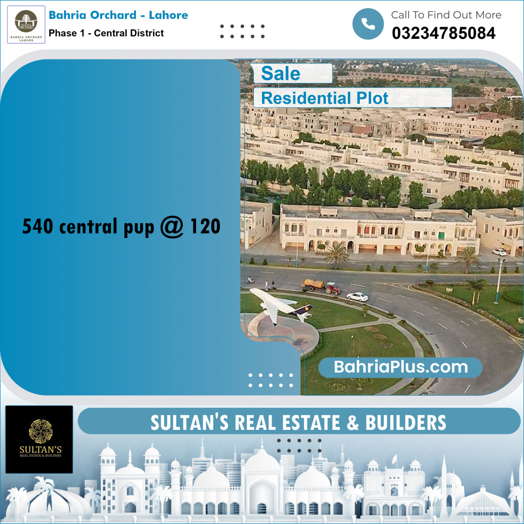Residential Plot for Sale in Phase 1 - Central District -  Bahria Orchard, Lahore - (BP-176399)