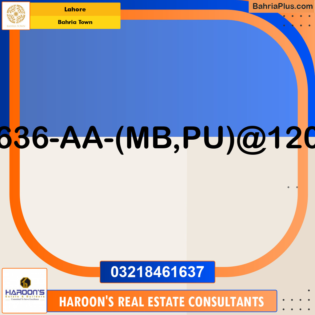 Residential Plot for Sale in Sector D - AA Block -  Bahria Town, Lahore - (BP-176423)